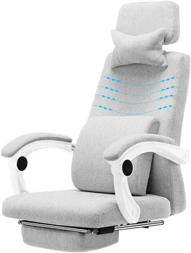 Miniatura 4 de Silla de ocio de moda minimalista Silla de computadora Silla giratoria Silla de oficina de algodón y lino