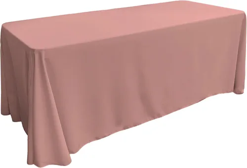 Miniatura 27 de LA Linen Mantel rectangular lavable de popelín de poliéster, resistente a las manchas y a las arrugas, cubierta de mesa 60x84, mantel de tela