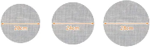 Miniatura 7 de SHERCHPRY Juego de piezas antiadherentes de malla de silicona para bolas de masa de forma redonda, alfombrilla para hornear, forro de cesta