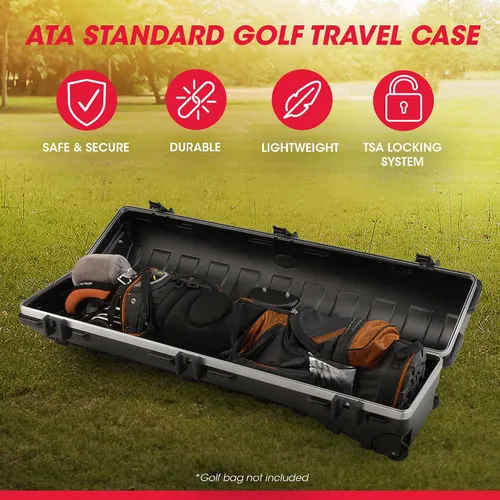 Miniatura 3 de SKB Staff ATA Hard Shell Plastic Golf Travel Case for Cart Bags