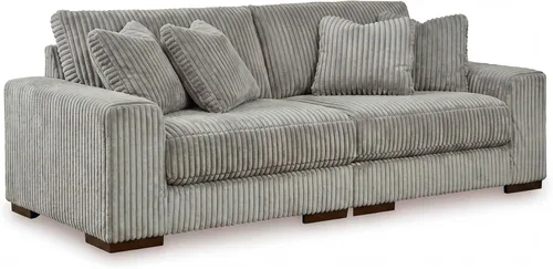 Signature Design por Ashley Lindyn - Sofá contemporáneo de 2 piezas con cojines reversibles, gris