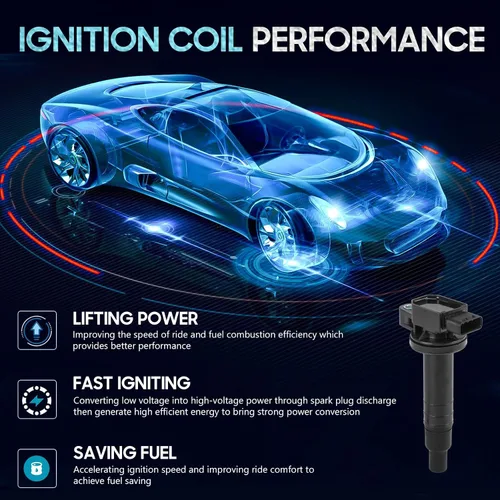 Miniatura 2 de Paquete de 4 bobinas de encendido con 4 bujías de iridio compatibles con Toyota Camry Yaris Echo Prius C Yaris Scion xA xB L4 1.5L, reemplazo