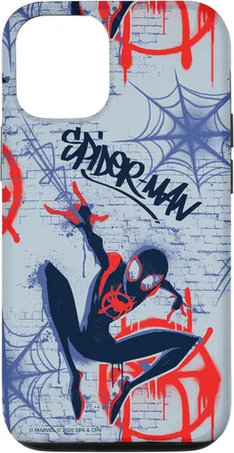 Marvel Spider-Man Into The Spider-Verse - Carcasa con estampado de graffiti para iPhone 12 y 12 Pro