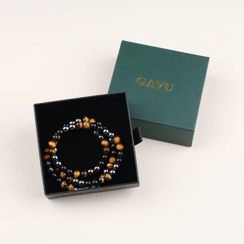 Miniatura 6 de GAVU Collar de cristal con cuentas de piedras preciosas para hombre