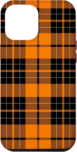 Miniatura 25 de Otoño cuadros naranja y negro patrón patrón caso para iPhone 17