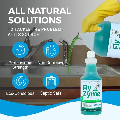 Miniatura 4 de Kinzua Environmental Fly-Zyme, limpiador de drenaje enzimático altamente concentrado para tuberías, gel de drenaje para moscas de la fruta