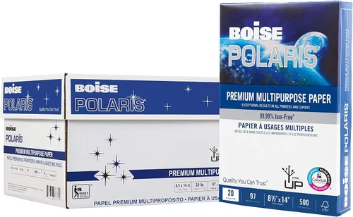 Miniatura 11 de BOISE POLARIS Papel de copia multiusos prémium Carta de 8.5 x 11 pulgadas SPLOX (caja de fácil transporte) 97 blanco brillante, 20 libras