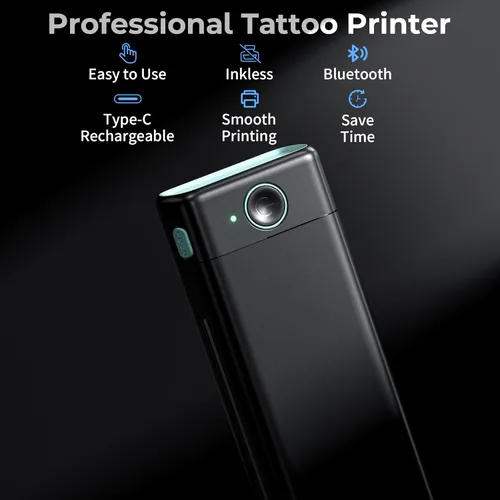 Miniatura 2 de Impresora de plantillas de tatuajes, impresora de tatuajes, impresora de plantillas M08F con 10 piezas de papel de transferencia de tatuajes