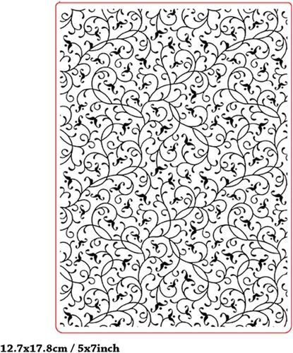 Miniatura 2 de Arbuya Carpetas en relieve de plástico para hacer tarjetas o diario Flores de filigrana en relieve plantillas de álbum de fotos Papel hecho a mano