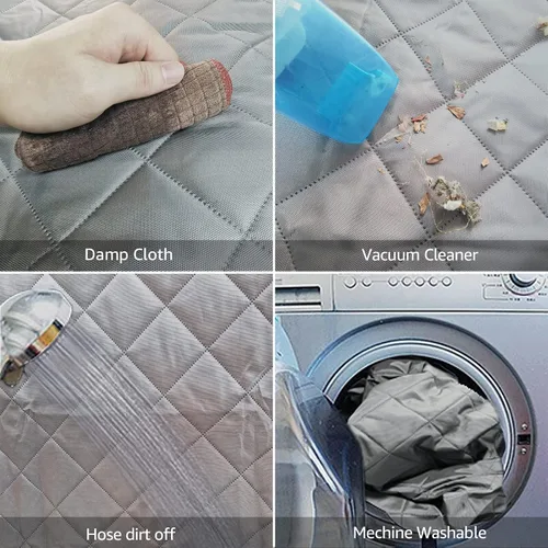 Miniatura 5 de Funda de asiento para perro para asiento delantero, impermeable, protege los asientos del pelo, la suciedad y los derrames líquidos, a prueba de Gris