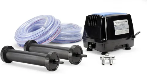 Aquascape Pro Air 60 Kit de aireación de estanque y aireador con tubería y difusores autolimpiantes, clasificado para exteriores | 61008, Negro