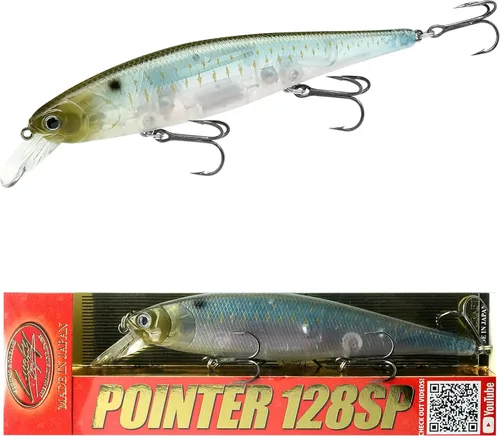 Miniatura 26 de LUCKY CRAFT Pointer 128SP, Señuelo de Pesca de Lubina de Lago de Agua Dulce, Jerkbait, Suspendido, Aparejos de Pesca, Accesorios de Pesca, Equipo