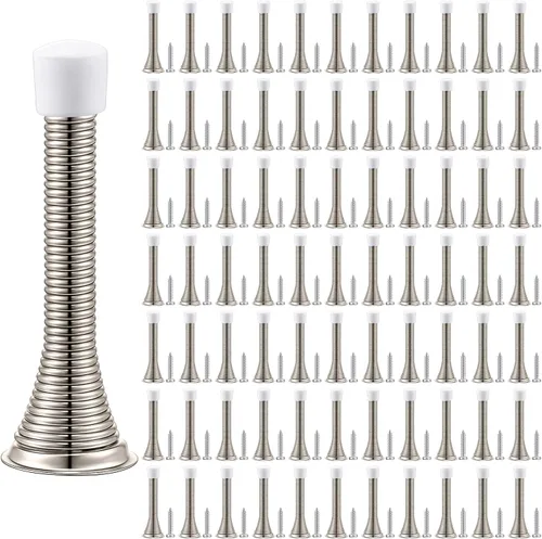 Miniatura 8 de Newwiee Paquete de 60 topes de puerta de resorte a granel con parachoques de goma de 3.35 pulgadas, resorte flexible resistente, tope de puerta