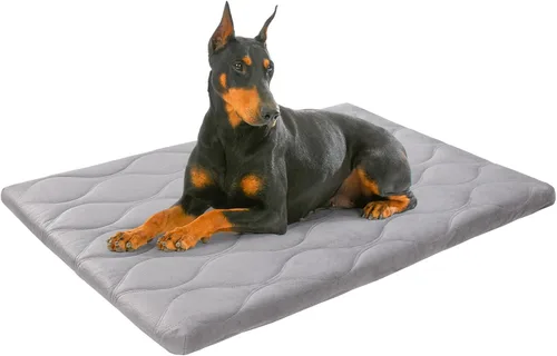 Miniatura 20 de BEAUTYZOO Tapete para cama de perro de 42 x 28 pulgadas, lavable para perros de tamaño XL, antideslizante para jaula de mascotas, tapete rectangular