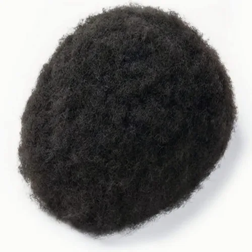 Miniatura 2 de Afro Curl Toupee para hombres negros, 10 x 8, tupé para hombres, piezas de cabello africano, unidades de repuesto para hombre, unidad de cabello