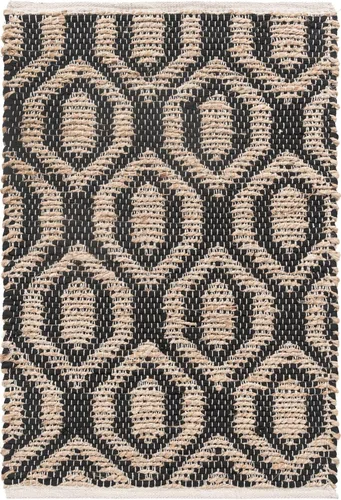 Miniatura 3 de Unique Loom Chindi Jute Collection - Alfombra rectangular (2 x 3 pies 1 pulgada, color negro y azul marino)