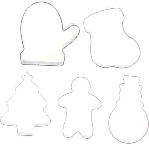 NOLITOY Molde para hornear para árbol pastel, cortador de galletas de Navidad, cortador de galletas de jengibre, cortador de galletas, sándwich,