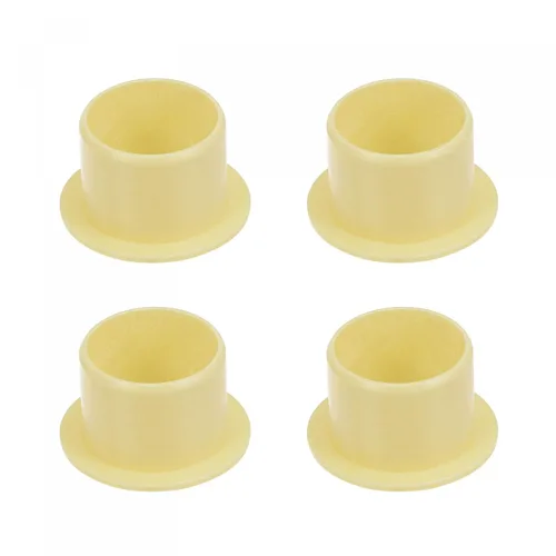 Miniatura 21 de uxcell Rodamientos de manga con bridas 0.315 in diámetro interior 0.394 in OD 0.394 in longitud POM envueltos bujes sin aceite amarillo 4pcs
