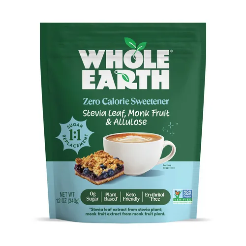 Whole Earth Sweetener Company - Mezcla de hornear de alulosa, granulada, alternativa al azúcar a base de plantas, 12 onzas, 0.75 libras (paquete de