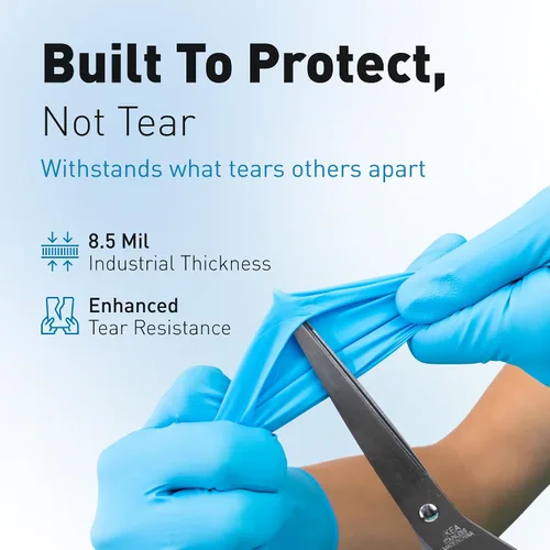 Miniatura 4 de Raxwell Disposable Nitrile Gloves - Heavy Duty Cleaning Gloves - Elbow-Length Dishwashing & Kitchen Use - Chemical Resistant