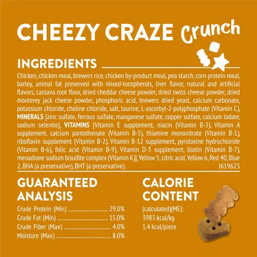 Miniatura 5 de Purina Friskies - Golosinas para gatos, mezcla para fiestas, Cheezy Craze Crunch, bolsa de 20 onzas