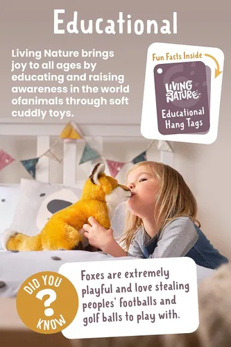 Miniatura 4 de Living Nature - Animal de peluche de pastor alemán, animal de perro esponjoso, juguete suave para niños, 8 pulgadas