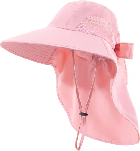 Miniatura 13 de Sombrero de mujer con protección UV, plegable, impermeable, de ala ancha, tipo cubo, con solapa para el cuello para verano, playa, pesca, senderismo