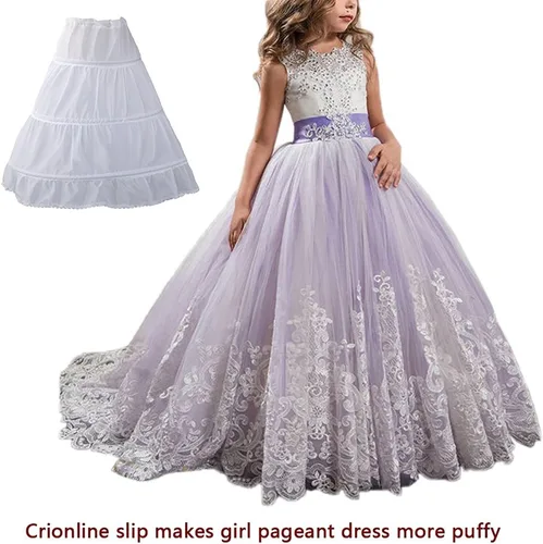 Miniatura 2 de Disfraz de princesa lila, vestidos de fiesta largos para niñas, vestidos de tul hinchado para niños, vestido de baile para graduación
