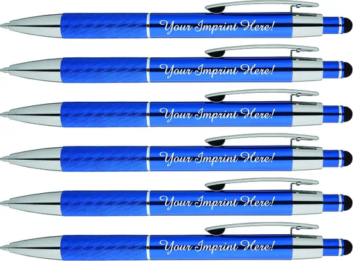 Miniatura 10 de Bolígrafos personalizados con lápiz capacitivo – The Prestige Metal Pen – Bolígrafos personalizados con nombre impreso con tinta negra
