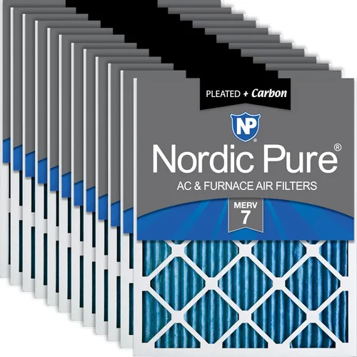 Miniatura 112 de Nordic Pure Filtros de aire para horno MERV 6 de 18 x 25 x 1 pulgadas (tamaño real: 17 1/2 x 24 1/2 x 3/4), color verde poliéster MERV 6, reduce