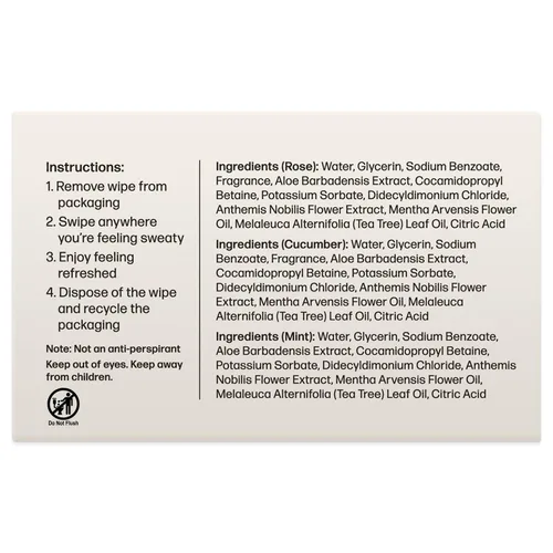 Miniatura 2 de Dew Well Toallitas desodorantes – Desodorante de viaje para llevar – Toallitas corporales con aromas de menta fresca, rosa y pepino para mujer