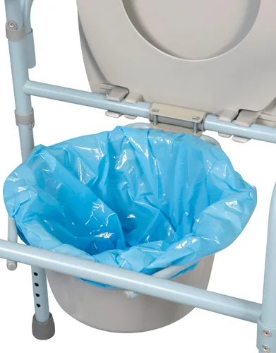 Miniatura 3 de Carex Health Brands Commode Liners: se adapta a la mayoría de los inodoros, con polvo absorbente, contiene 2 cuartos de líquido, desechables- 7