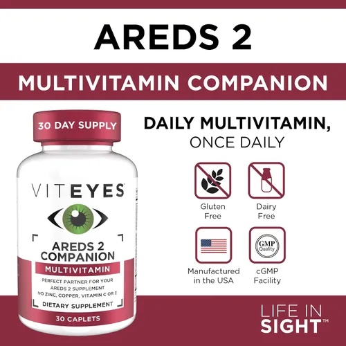 Miniatura 5 de Viteyes Classic AREDS 2 Suplemento multivitamínico complementario, fórmula multivitamínica integral para AREDS 2 usuarios, 30 cápsulas, cápsulas