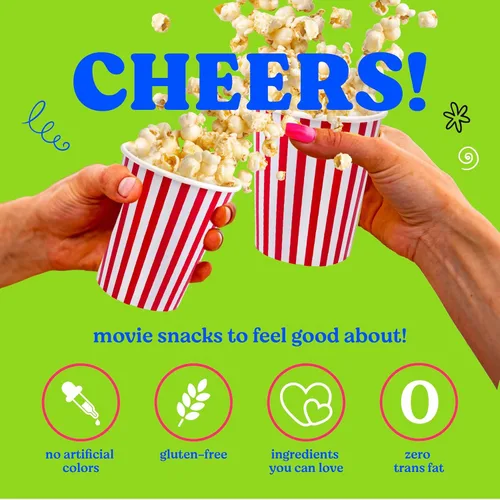 Miniatura 6 de Pop n' Dulge Palomitas de maíz para noche de cine, set de regalo de 16 piezas, 5 paquetes de palomitas gourmet sin OMG, 5 paquetes de variedad