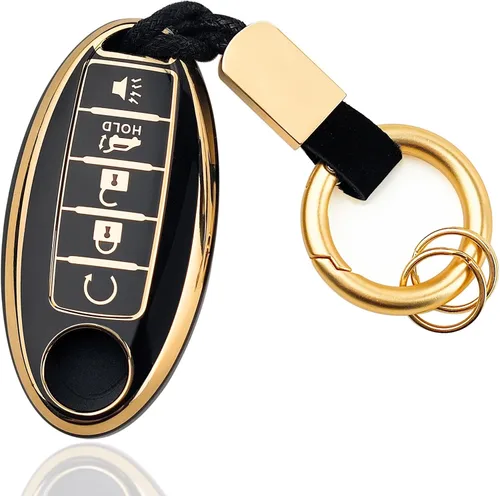 Miniatura 10 de OLLEN Funda para llavero de TPU de 4 botones con anillo sin tornillos, apta para Nissan Altima Sentra Maxima Murano Rogue Armada Pathfinder, funda