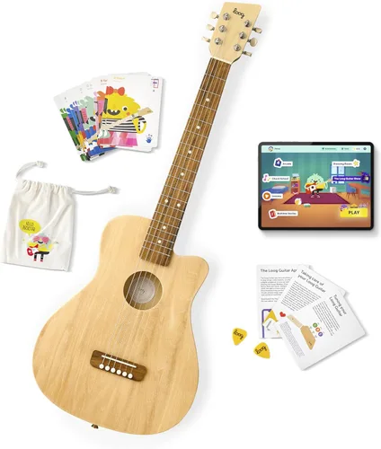 Miniatura 9 de Loog Pro VI Acoustic - Guitarra real acústica para niños principiantes de tamaño compacto, edades 9+, con aplicación de aprendizaje y lecciones