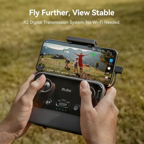 Miniatura 6 de Ruko U11MINI 4K, dron de bolsillo para adultos con cámara de menos de 249 g 8K Foto 4K/30fps Vídeo, cardán ElS de 3 ejes, transmisión digital FPV