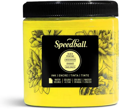 Miniatura 35 de Speedball Tinta de impresión en bloque soluble en agua 3815 – Color intenso con acabado satinado AP no tóxico 8 onzas líquidas, peltre