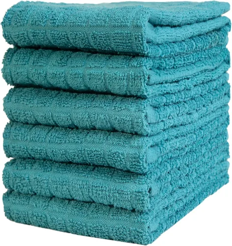 Miniatura 10 de Bumble - Paños de cocina (8 unidades) 12 x 12 pulgadas Toallas de cocina 100% algodón 405 GSM Toallas de cocina suaves, altamente Gris