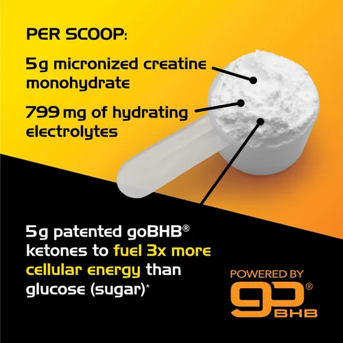Miniatura 2 de Polvo de monohidrato de creatina micronizada, sin estimulación, preentrenamiento con creatina 0.18 oz y electrolitos patentados goBHB para mejorar