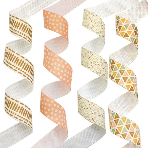 Miniatura 4 de David accessories Cinta de cinta de rayas de puntos de 1 pulgada de ancho x 40 yardas en total, 8 rollos de 5 yardas para bricolaje hecha a mano