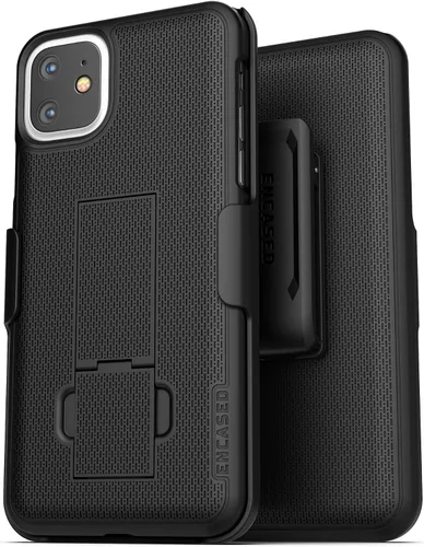 Miniatura 4 de Encased Funda para cinturón iPhone 11 con clip (Serie DuraClip) Funda ultradelgada con funda (Negro)