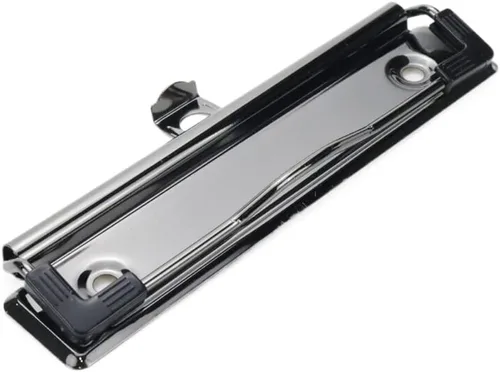Miniatura 4 de 4 clips para portapapeles de 4.72 pulgadas de metal con agarre de goma y agujero para colgar para crear portapapeles de perfil bajo, tablero