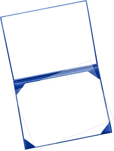 Miniatura 5 de Cubierta impresa para diploma de 8.5 x 11 pulgadas, soporte de diploma de graduación de cuero sintético acolchado para certificado (azul rey)