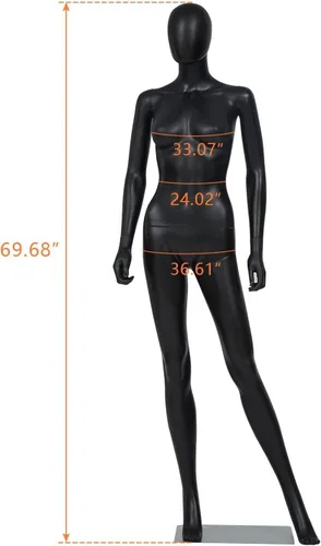 Miniatura 2 de Kinsuite 2 piezas de maniquí de cuerpo completo para mujer, soporte extraíble ajustable, forma de maniquí femenino, exhibición realista con base