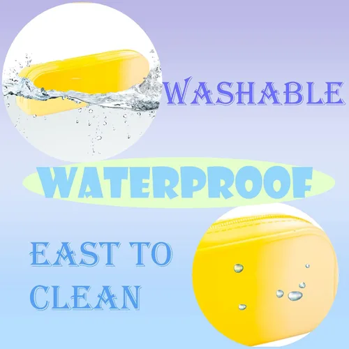 Miniatura 4 de minimaliving Estuche para lápices, colorido de silicona impermeable, bolsa para lápices estética, ligera y portátil, elegante y pequeño suministros