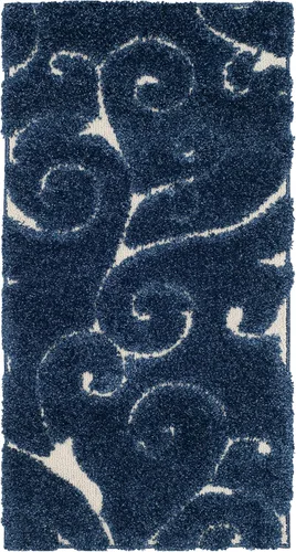 Miniatura 79 de SAFAVIEH - Alfombra de la colección Florida Shag - 10 pies redonda, color crema y beige, diseño de pergamino, no suelta pelusa y fácil de limpiar