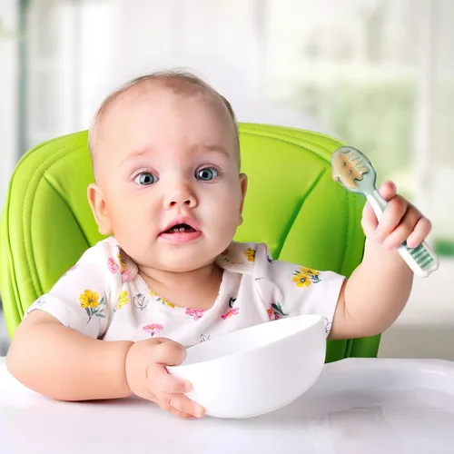 Miniatura 2 de NumNum Juego de Cucharas para Bebé, Baby Essentials Pre-Cuchara GOOtensils para 6+ Meses, Cucharas de Autoalimentación de Primera Etapa para Destete