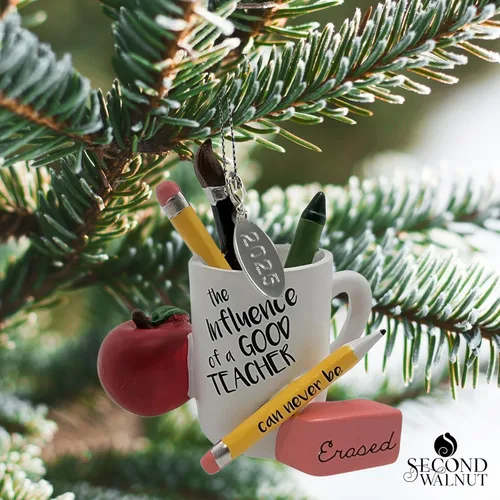 Miniatura 2 de Taza de regalo para profesores, influenciador educativo, agradecimiento al profesor con palabras alentadoras y etiqueta colgante de año para un