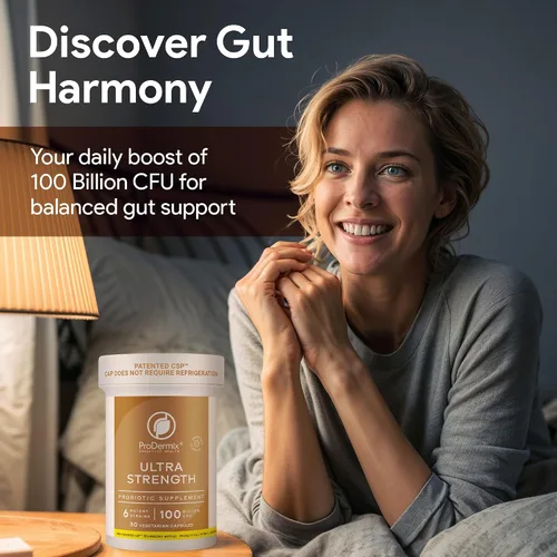 Miniatura 6 de Probiótico ultra fuerte para hombres y mujeres que apoya la salud intestinal, inmunológica, digestiva y del colon, 6 cepas potentes, 100 mil